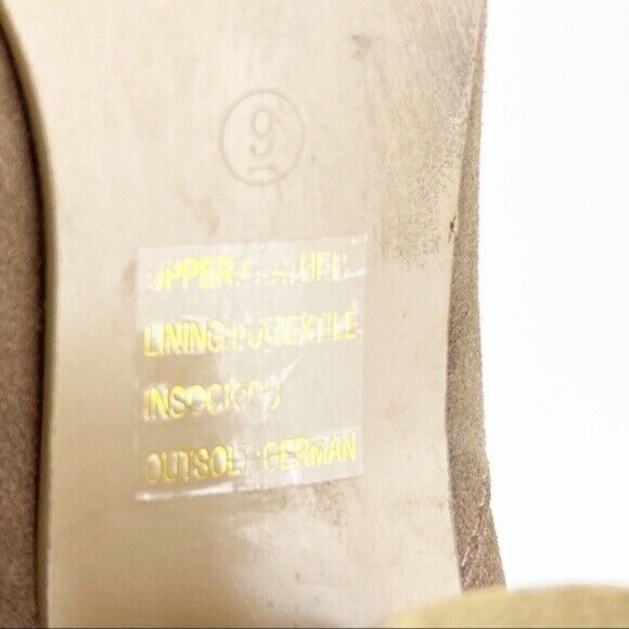 Ecote Urban Outfitters Women's Alexandra Boot Size 9 Block Heel Tan Taupe Suede - Picture 8 of 11